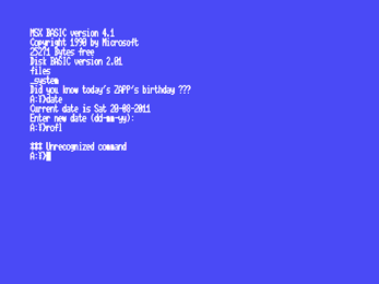 Zapp's Birthday MSX virus